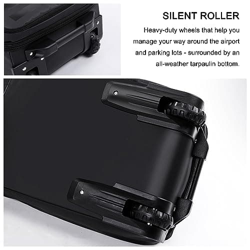 HMWOKPOT Rolling Double Ski Bag for Air Travel - Padded Ski Bag with Wheels & Reinforced Double Padding Fits 2 Sets of Skis,Purple,155x36cm — view 5