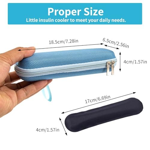 Insulin Cooler Travel Case,Monjaro Travel Case with 2 Ice Packs,Small Medicine Cooler Pouch for Diabetic Supplies Pen,Portable Insulin Travail Storage,Medication Cooling Insulated Organizer Bag — view 3