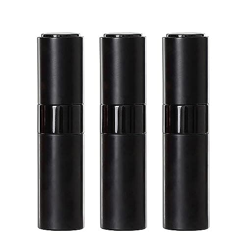 YOCASII 3PCS Travel Perfume Bottle Refillable, 8ml Cologne Travel Bottle Refillable, Portable Perfume Refillable Bottle for Travel, Black Cologne Atomizer for Men and Women