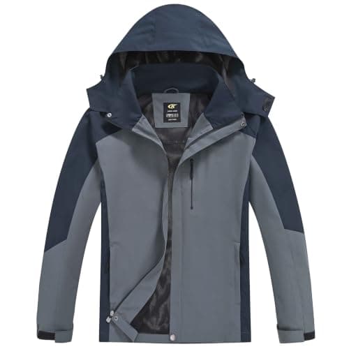 yuyangdpb Mens Waterproof Jacket Lightweight Hooded Raincoat