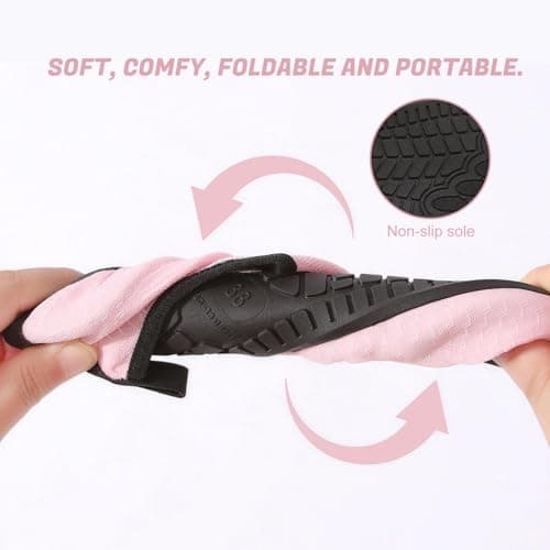 zoogobee Water Shoes for Women Men Quick Dry Non-Slip Barefoot Aqua Socks for Beach Surfing Yoga (Pink, Adult, Women, 4, Numeric, UK Footwear Size System, Medium) — view 5
