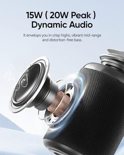 AY Portable Bluetooth Speaker with Lights, Powerful Crystal Clear Sound, IPX5 Waterproof, All Day Playtime, AUX&TF-Card Input, Bluetooth 5.3, TWS Paring, Small Wireless Speaker for Outdoor, Gift Ideas — view 2