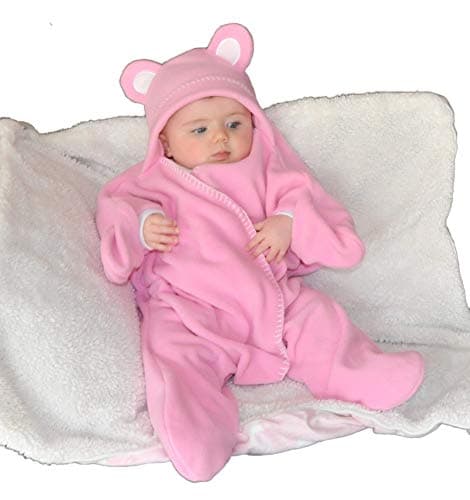 Baby Wrap blanket in Luxury Gift Box by BABY BLISS Star Wrap Fleece for Newborns Infants and Toddlers 2 – 12 Month’s Boy Girl Super Soft Great for Travel Strollers and Car Seats (Pink)