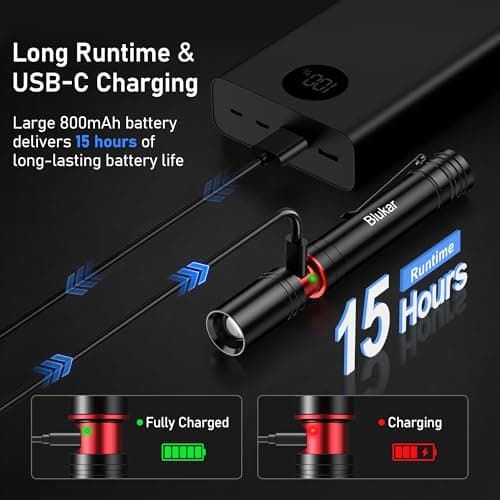 Blukar Mini Pen Torch Rechargeable-Super Bright Penlight with Pocket Clip — view 6
