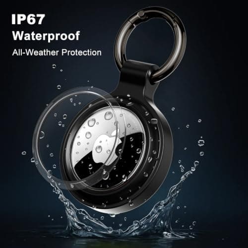 AirTag Holder Keyring, 4-Pack IP67 Waterproof Case for Apple AirTag 1 & 2 — view 2