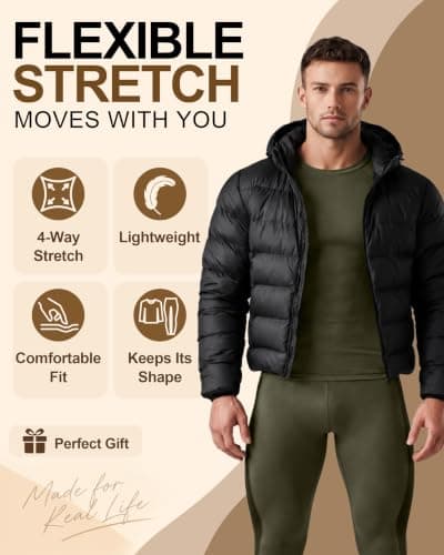 Roadbox Men's Thermal Underwear Set, Fleece Lined Base Layer Long Johns — view 5