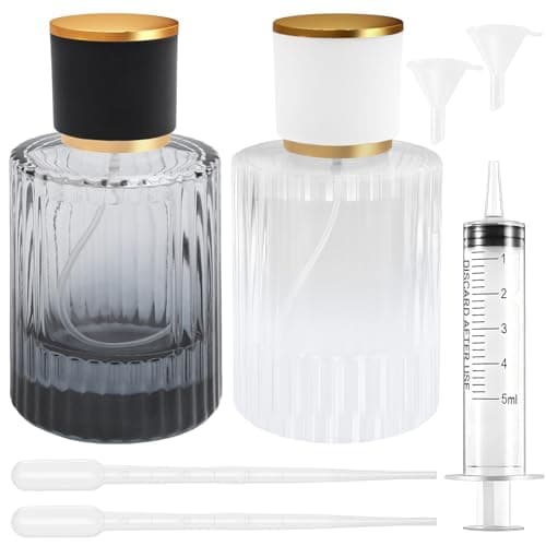 Maxumille 2 PCS Gradient Perfume Bottle Refillable 50ml with 5 Accessories