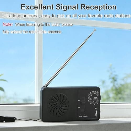Pocket Mini Radio, Portable AM FM Worldband Radio with Best Reception — view 3