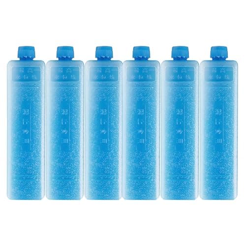 6-Pack Reusable Ice Packs, Long-Lasting Freezer Blocks, for Portable Air Conditioners, Lunch Boxes & Travel Coolers (A)