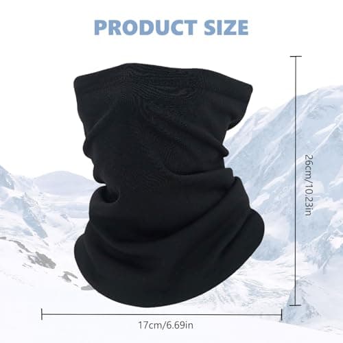 Winter Neck Warmer Snoods for Men Women, Multifunctional Headwear, Neck Gaiter Fleece Bandana Face Covering for Outdoor Sports Motorcycle Skiing Running Cycling — view 2