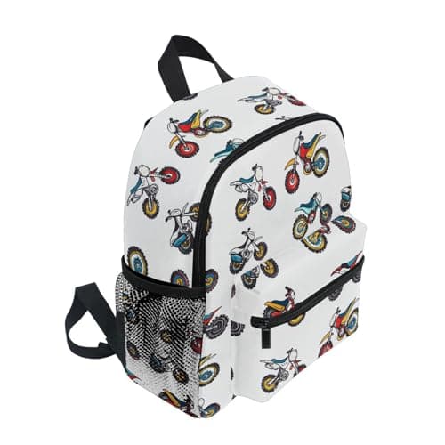 Mnsruu Motorbike Motorcycle Toddler Backpack Preschool Rucksack Kids Boys Girls Kindergarten School Bag — view 2