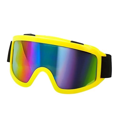 W WIDMANN MILANO Party Fashion - Ski Goggles Snowboard Goggles Yellow Accessory for 80s Fancy Dress Costumes