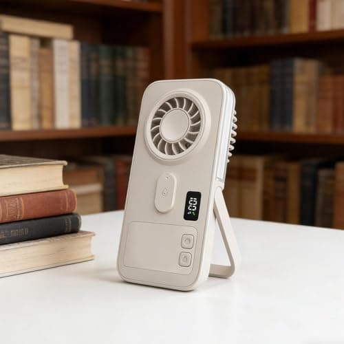 Water Fan | Battery Operated Handheld Slim,Desk Cooling Portable Mist Fan - for Home Office Indoor Outdoor Summer Camping Hiking Fishing Travel Trip Women Men — view 3