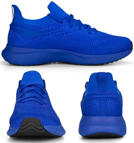 Abboos Women's Walking Shoes - Lightweight Breathable Tennis Sneakers for All-Day Standing & Gym Workouts, Non-Slip Athletic Shoes for Travel and Jogging, All-sapphire Blue, 7 UK — view 5