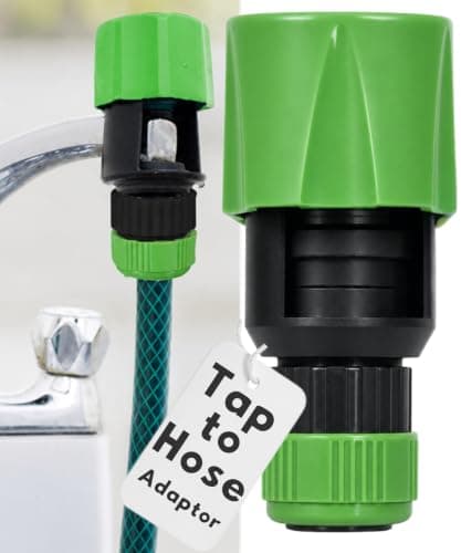 Electoys Tap Hose Connector Faucet - DIY Garden Watering Connector - Universal ABS Plastic Adapter for Kitchen & Basin Taps - Includes 2 Washers for Leak-Free Connection - Durable Gardening Gadget