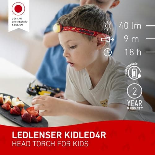 Ledlenser KIDLED4R Kids Rechargeable Head Torch, Lightweight - Fireman — view 2