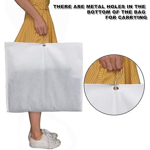 50.4" Hanging Garment Bag with 3 Zipper Pockets, Waterproof Clothes Covers, Hanging Dress Bags with 4 Zipper Pockets, Foldable Travel Garment Bag for Dancers Kids Women (White) — view 6