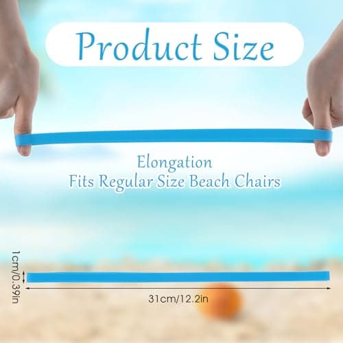 HJZHII 6 Pcs Beach Towel Bands, Silicone Towel Clips for Cruise Chairs — view 2