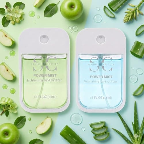 Hand Sanitizer Travel Size 2 Pack (Aloe Vera & Green Apple), Refreshing Scented Hand Sanitizer for Purse, Backpack & Car, Quick Dry, Portable Design, Smooth Finish, Perfect for Active Lifestyle — view 2
