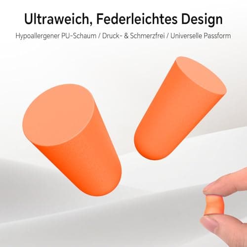 SURFOU Ear Plugs for Sleep 60 Pairs, 38dB Noise Reduction Foam Earplugs — view 5