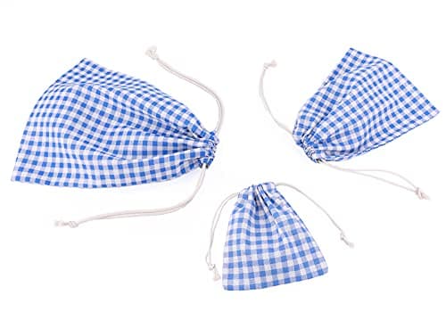 Amoyie Cotton Drawstring Bag 3pcs, Kids Storage Bag, Fabric Organiser Pouch — view 6