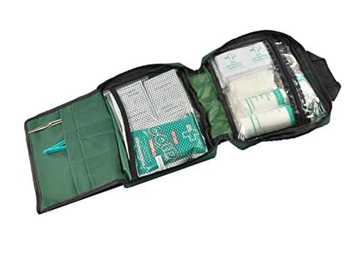 99pcs Emergency Essentials First Aid Kit Bag - Inc. Sterile Dressings, Eye Wash, Gauze, Bandages, Ice Pack, Thermal Blanket - for Family, Home, Office, Vehicle, Workplace, Travel, Camping (Green) — view 4