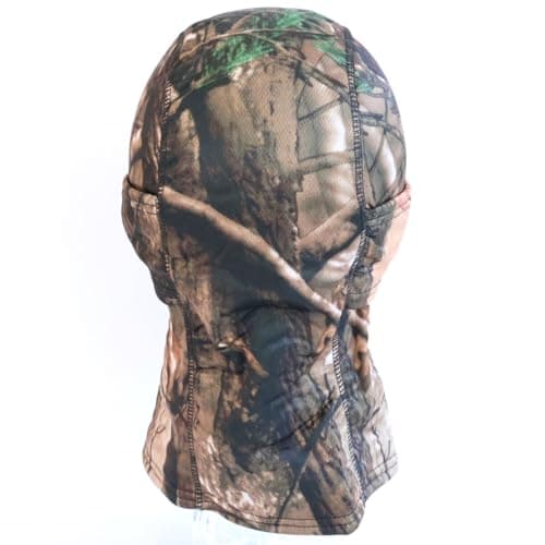 RALSPEC Camouflage Fleece Lined Balaclava Warm Winter Windproof Thermal Hood Neck Warmer Mask English Oak Tree Real Leaf Camo Hunting Photography — view 6