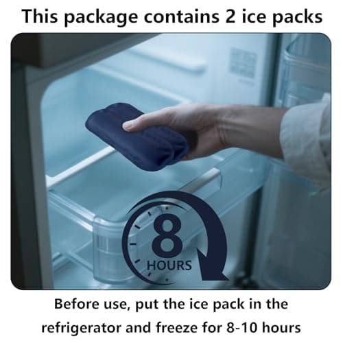 Zeeorymn Medicine Refrigerated Travel Box, Medicine Refrigerated Bag with 2 Ice Packs and Thermometer, Insulin Cooler Travel Case, Easy to Carry Refrigerated Box (Black) — view 5