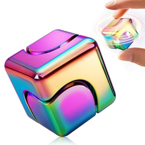 Aolcev Metal Fidget Spinner Cube Fidget Toy for Adults Gadgets Desk Toy