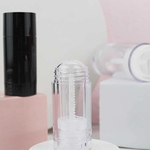 6Pcs Black Twist-up Deodorant Tubes Empty Lip Gloss Balm LipStick Tubes Container and DIY Travel Round Deodorant Tubes(75ml) — view 6