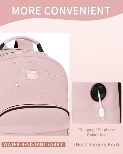 MATEIN 17 Inch Laptop Pink Backpack for Women, School Bag for Girls, Pink — view 5