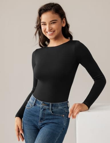 Harlamvar Women's Thermal Tops Crew Neck Long Sleeve Soft Warm Base Layer — view 4