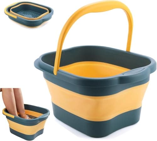 Foldable Foot Spa Bath Massager with Handle, Collapsible Foot Soak Tub, Portable Pedicure Bucket for Home Use, Soothe Tired Feet, Improve Circulation, Ideal Gift for Parents,