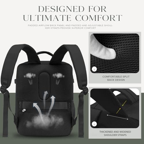 Hayayu Ryanair Cabin Bags 40x30x20 Underseat Carry-on Backpack Hand Luggage — view 6