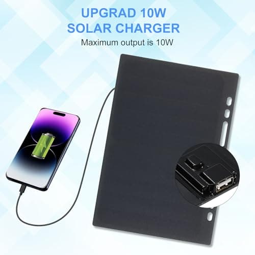 Lixada 10W High Power Paper Shaped Mini Portable Monocrystalline Silicon Solar Panel Charger USB Port for Cell Phone Camping Riding Climbing Travel Outdoor Activity — view 6