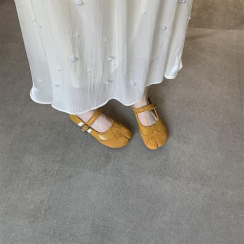 Tabi Shoes Women Mary Janes Ballet Flat - Low Top Split Toe Orthopedic Cute Casual Comfortable Walking Lightweight Female Solid All-Match for Daily Wear Beach Travel Athleisure Standing All Day — view 5