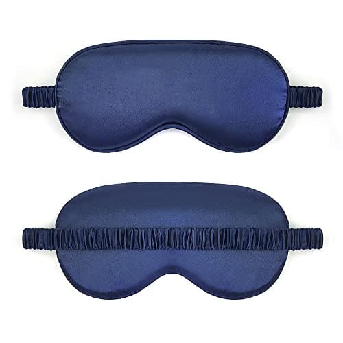 Sleep Mask Satin Eye Mask, Blackout, Navy Blue