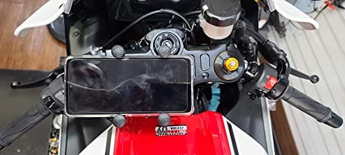 Mounts Lab Motomount R7 Steering Stem Nut (Aluminium Open/Flanged Top Yoke Nut M22x1.00mm) for Yamaha R7 Phone/Camera/GPS Mount Adapter — view 5