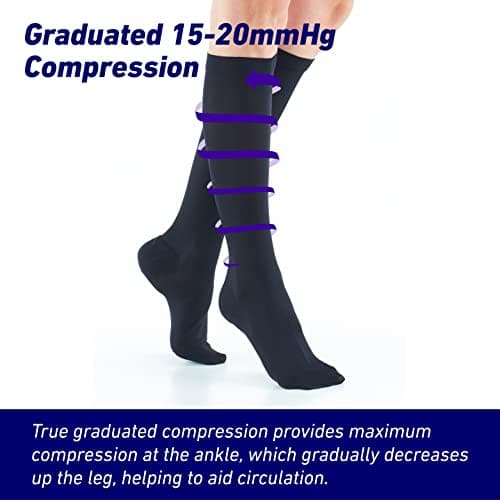 Neo-G Travel Flight Socks for Women and Men - Graduated Compression - For Flying, Mild Varicose Veins, Long Haul Flights, Improving Circulation, Aching Legs - Class 1 Medical Device - Beige - XL — view 4