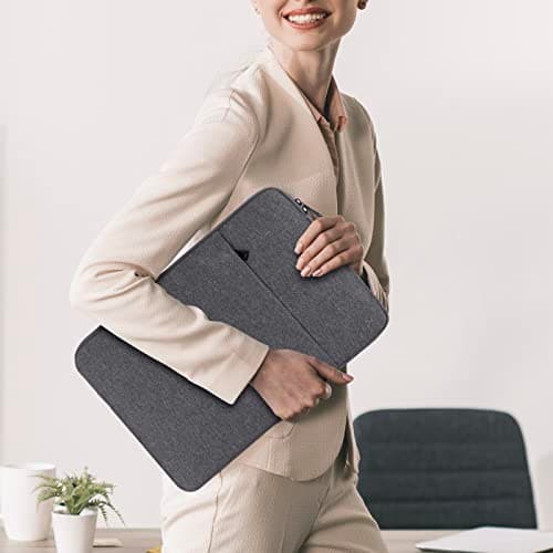 Chelory 15.6 Inch Laptop Sleeve for 16 Inch MacBook Pro Max, Laptop Case for 15.6 16 Inch Notebook Ultrabook Computer Shockproof Protective Cover Water Resistant Bag Carrying Case, Dark Gray — view 5