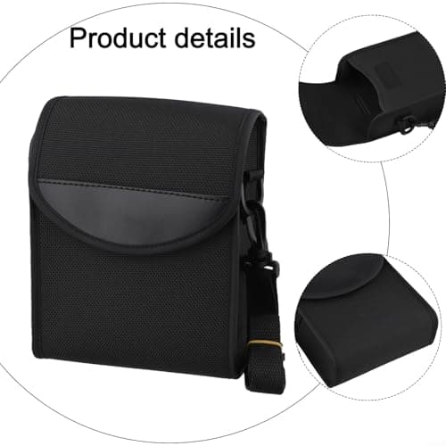 Black Roof Binoculars Case Bag, For 42Mm Objective Lens, 13.5x6x17cm Black, Compact 1680D Nylon Carry Pouch, With Shoulder Strap, For Bird Watching Hunting Travel — view 6