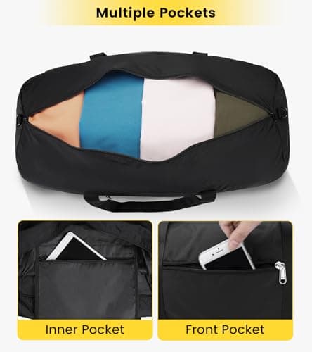 Vorspack 28 Inches Foldable Gym Bag, Lightweight Duffel Bag for Men Women — view 3