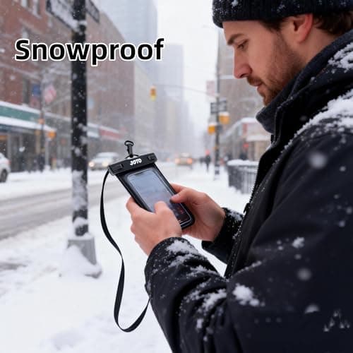 JOTO Waterproof Phone Pouch Cellphone Dry Bag Case for iPhone 17 Air 16 15 14 13 12 Pro Plus Max XR X 8 7 6S SE, Galaxy S23 S22 S22+ S21 up to 7" -Clear — view 3