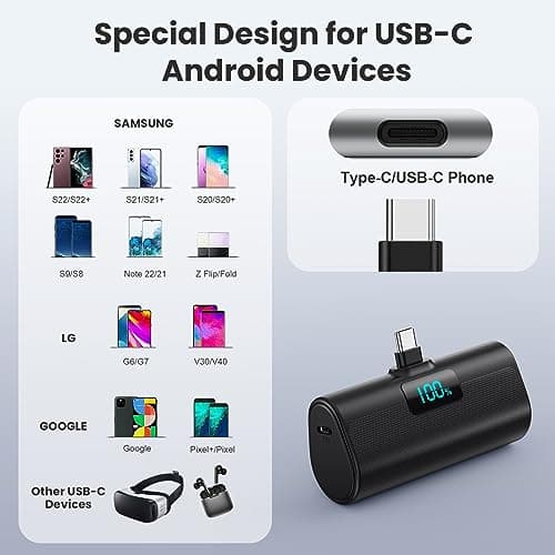Power Bank Portable Charger for iPhone, Upgraded 5200mAh PD USB C Fast Charging Battery Pack, Ultra-Compact Powerbank Compatible with iPhone 17/16/15 Series, Samsung S25/24 Series, Huawei, Android etc — view 4