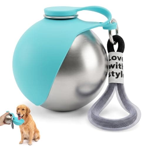 Portable Dog Water Bottle Kaluofan Stainless Steel 330ML Dog Bottle(Blue)