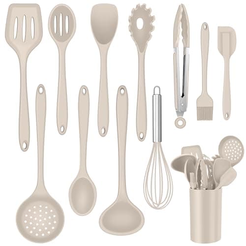 Onader 12Pcs Kitchen Utensil Set, Silicone Cooking Utensils with Holder