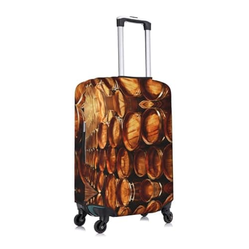LEVNDIEJ Wine Cork Print Suitcase Covers For Luggage Elastic Luggage Cover Perfect For Travel Business Trips, White, M — view 3