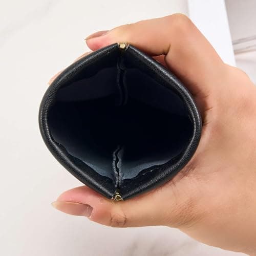 Ousuwo Pack of 4 Automatic Closure Storage Bag, Makeup Organiser Pouch for Sunglasses, Lipstick, Cosmetics & Small Accessories, Portable Travel Bag for Earphones & Cables — view 6