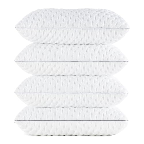 BedStory Shredded Memory Foam Pillows 4 Pack, 50x75cm