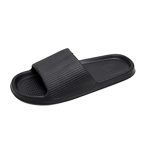 Generisch 2026 Fashion Couples Men Shower Room Non-Slip Breathable Soft Sole Shoes Slippers Comfortable Flat Shoes, black, 11 UK